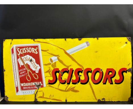 A Wills Scissors pictorial enamel sign, 48 x 24".