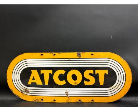 An Atcost enamel sign, 30 x 12".