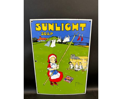 A reproduction Sunlight Soap enamel sign, 14 x 20".