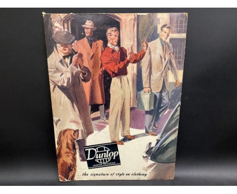 A Dunlop clothing pictorial showcard, 14 1/2 x 19".