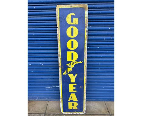 A Goodyear enamel sign, 18 x 72".