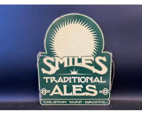 A Smiles Traditional Ales, Colston Yard, Bristol, brewery enamel sign, 12 x 15".