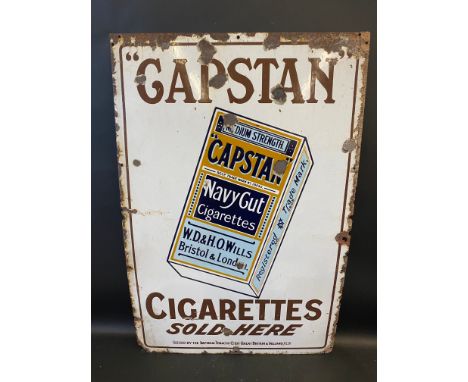 A Wills 'Capstan' Navy Cut Cigarettes pictorial packet enamel sign, 24 x 36".