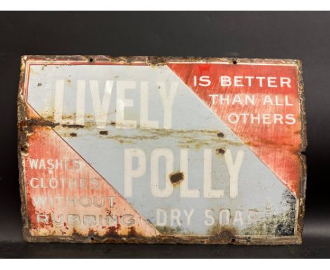 A Lively Polly Dry Soap enamel sign, 18 x 12".