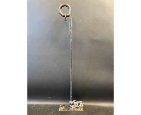 A hanging bar for displaying an enamel sign, 29" long.