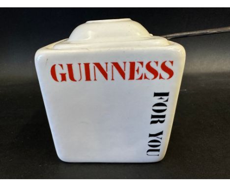 A Carltonware Guinness square sugar/salt container, or mustard pot, 2 1/2" square.
