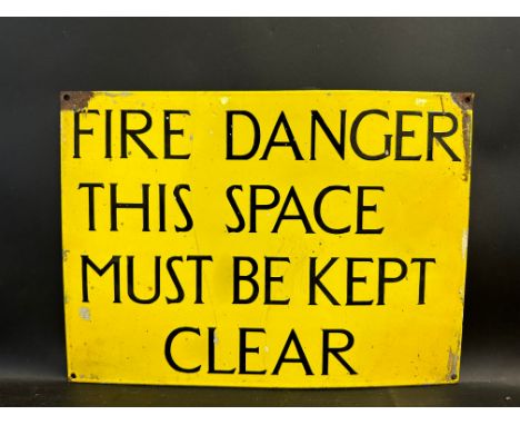 A Fire Danger rectangular enamel sign, 17 x 12".