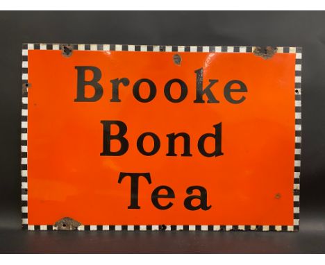 A Brooke Bond Tea rectangular enamel sign with good gloss, 30 x 20".