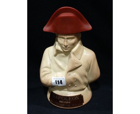 A Stoneware Napoleon Brandy Decanter