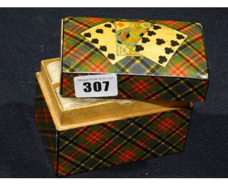 A Tartan Ware Playing Card Case In Macbeth Tartan
