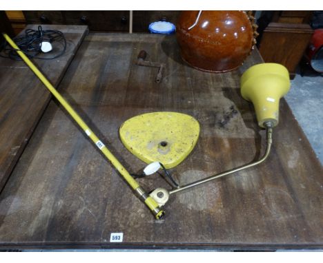 A Retro Brass Finish Angle Poise, Standard Lamp
