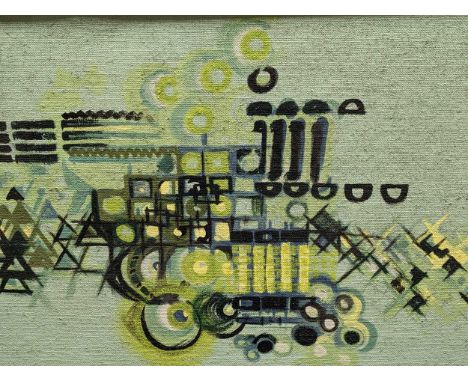 Modern British School Abstract tractoroil on canvas laid to board66 x 152cm