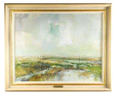 § Jonathan Trowell NEAC (1938-2013) Sea Fret, Blakeney Marshessigned lower rightoil on board59 x 74cmProvenance:The Osborne S