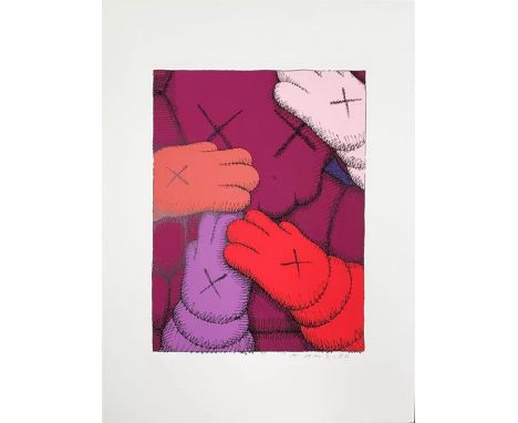 KAWS (Né en 1974) Urge II,2020. Sérigraphie sur papier, signée et numérotée au crayon.  Edition de 250 exemplaires.  28 x 21 