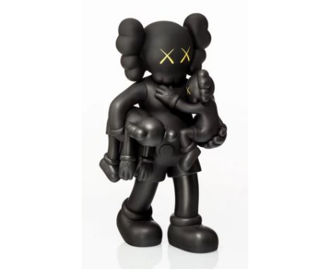 KAWS (Né en 1974) X MEDICOMTOY. Clean (Black).2018. Sculpture en résine. Edition Medicom Toy, Tokyo. Cachet de l’artiste sous