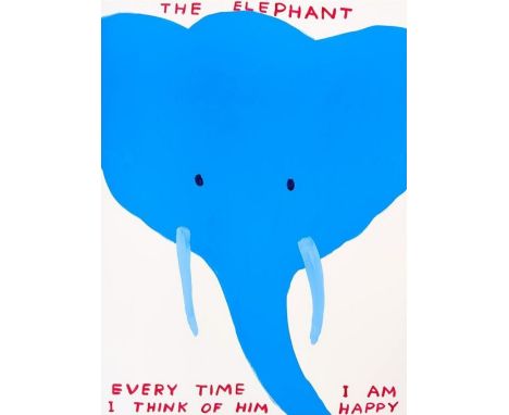 DAVID SHRIGLEY (NE EN 1966)  The elephant, 2022. Sérigraphie en couleurs sur papier. Monogrammée, datée et numérotée sur 125 