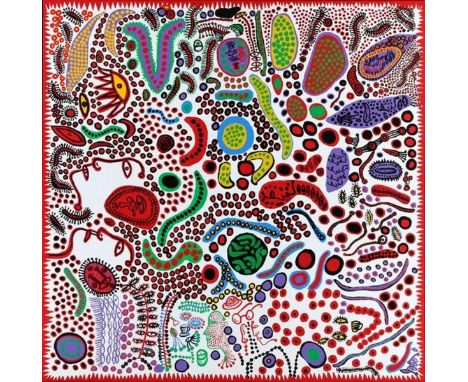 Yayoi KUSAMA (Né en 1929) Endless life of people, 2010. Lithographie offset sur papier, signée.  Non numérotée. Porte le cach