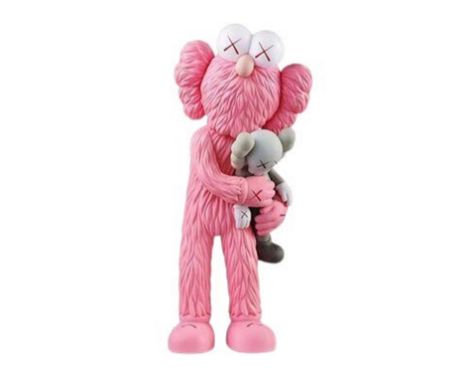 KAWS (Né en 1974) X MEDICOMTOY. Take Figure, Pink.2019. Sculpture en résine. Edition Medicom Toy, Tokyo. Cachet de l’artiste 