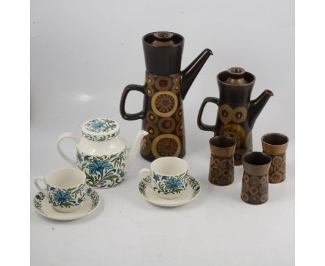 Denby stoneware 'Arabesque' coffee set; Denby 'Wildflower' part dinner service; and a Midwinter 'Marquis of Queensberry' part