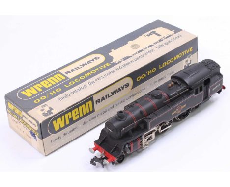 A Wrenn Railways W2218 BR black 2-6-4 tank engine, repro instructions, packer No. 3 on box base (G-BG)