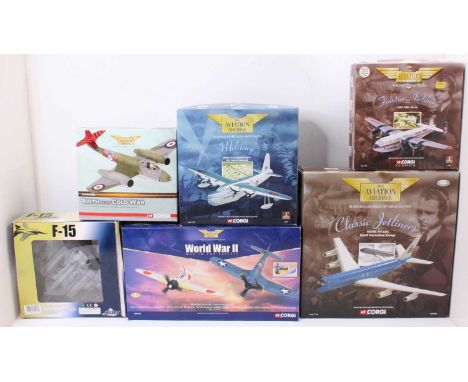 Six various boxed mixed scale Corgi Aviation Archive and Witty Wings diecast aircraft group, all housed in original packaging