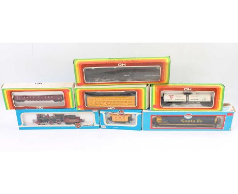 H0 items: Yugoslavian USRA 4-6-2 T0006 ‘Atlantic Coast’ loco &amp; tender; Model Power Santa Fe diesel 6682; Airfix Union Pac