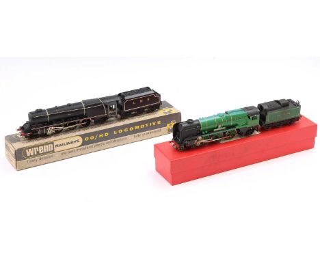 Two Wrenn locos &amp; tenders: LMS Coronation class 4-6-2 black, appears repainted, was 'Duchess of Gloucester 6225' but name