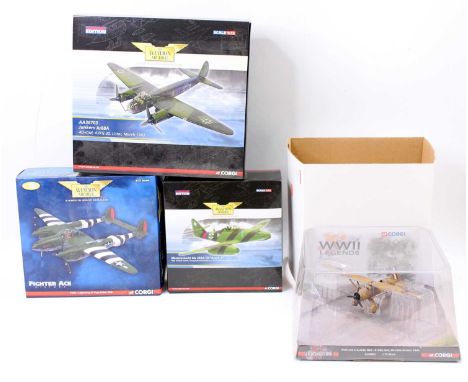 Corgi Aviation Archive 1/72nd scale boxed aircraft group, 4 examples, all appear as issued to include reference numbers AA367