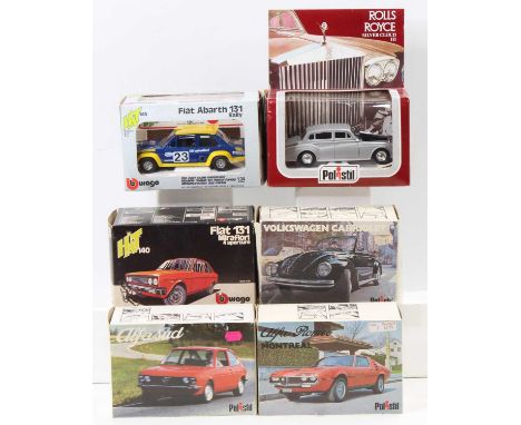 A Polistil and Bburago 1/24 scale boxed diecast group, all in original packaging to include a Polistil Volkswagen Cabriole, a