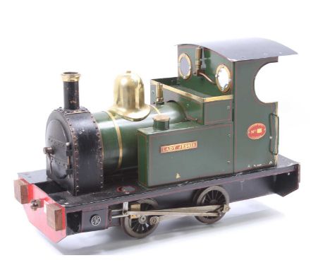 Chelston model engineers No. 004 'Lady Jessie', 3.5 inch gauge side tank locomotive 0-4-0 contractors type engine with 2 outs