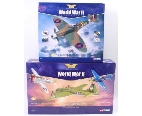 A Corgi Aviation Archive 1/32 scale boxed model of an AA33903 Supermarine Spitfire Mk 2A, together with a 1/72 scale No. AA99