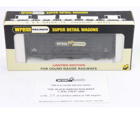 Rare Wrenn 00 Gauge Special Limited Edition Wagons, W5516 Limited Edition Black 'Wrenn Railways' Limited Edition 24/100, in t