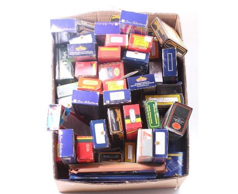 Box of various empty 00 Gauge railways boxes by Bachmann and Mainline