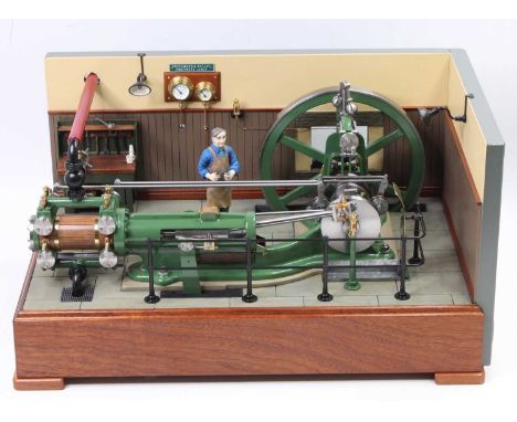 From Anthony Mount designs and castings by Bruce Engineering/Polly Engineering, a working steam model of a Fendy Type Corliss