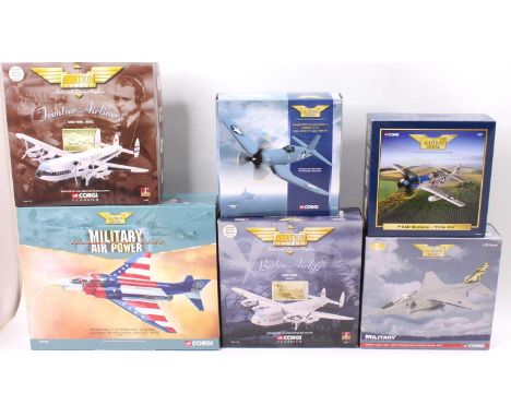 Six various boxed mixed scale Corgi Aviation Archive diecast aircraft, all as issued and housed in the original packaging to 