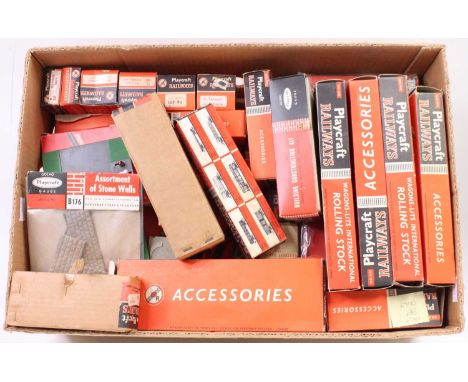 Large tray of boxed Playcraft items: R837 D6100 diesel; PR691 Travellers; P684 Telegraph Poles; P660 hopper set; P1600  Minia