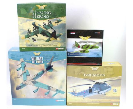 Corgi Aviation Archive mixed scale aircraft group, 4 boxed examples, all as issued to include reference numbers US35705, AA33