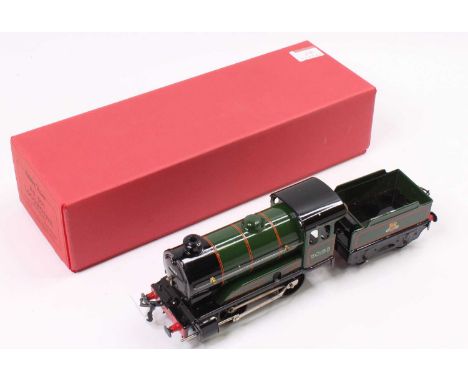 1954-61 Hornby Type 51 clockwork 0-4-0 loco &amp; tender BR passenger lined green 50153. A couple of small chips (E). Tender 
