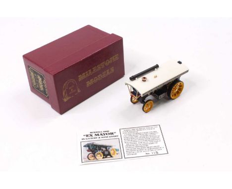 Milestone Models 1/58th scale white metal model of a Burrell 4000 "Ex Mayor" Traction Engine in "G.T. Tuby &amp; Sons" livery