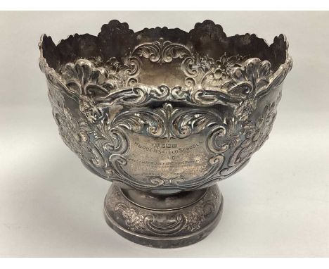 An Edwardian Hallmarked Silver Pedestal Trophy Bowl, Hammond, Creake &amp; Co (Saint Arnaud Creake), Sheffield 1904, allover 