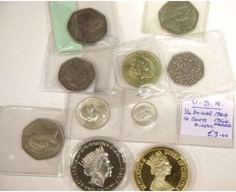 Mixed UK and world coins. P&amp;P Group 1 (£14+VAT for the first lot and £1+VAT for subsequent lots) 