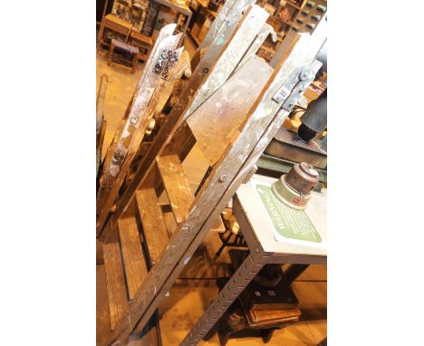 Pair of vintage step ladders. This lot is not available for in-house P&amp;P, please contact the office for more information.