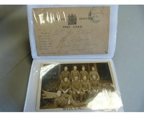 Collection of approx 60 military WW1 and WW2 postcards. Some comical.