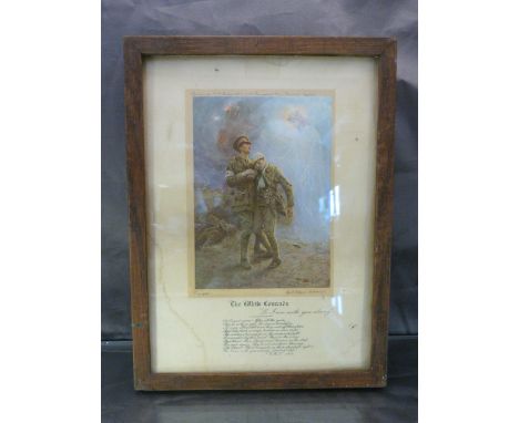 An Oak framed WW1 Lithograph 'The White Comrade by F R Britton and Co.