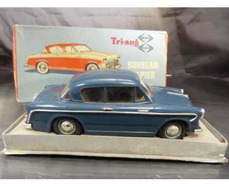 Tri-Ang Minic Electric Sunbeam Rapier 1/20 scale. In blue. Car in good condition with minor surface scratches.