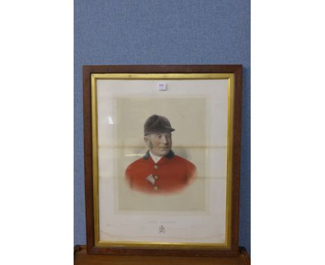 A portrait print of a huntsman