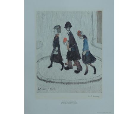 Laurence Stephen Lowry RBA RA (1887-1976), The Family, signed print, Published by Adam Collection Ltd. 1970, Fine Art Trade G