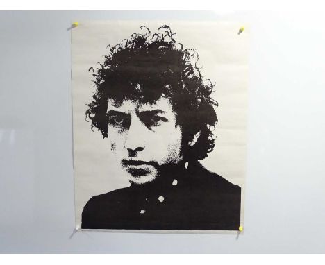 BOB DYLAN - black and white red cross rainbow production poster (57cm x 71cm) - rolled