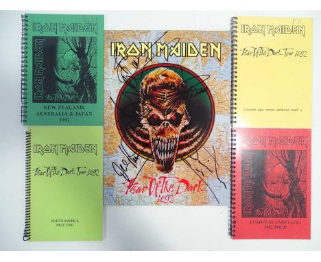 IRON MAIDEN - 'Fear Of The Dark' 1992 tour : a fully signed 'Fear Of The Dark' tour programme together with four very rare an