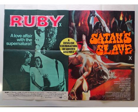 A quantity of folded mainly first release UK Quad film posters (10 in lot) to include: Ruby/Satan's Slave; Altered States; Ma